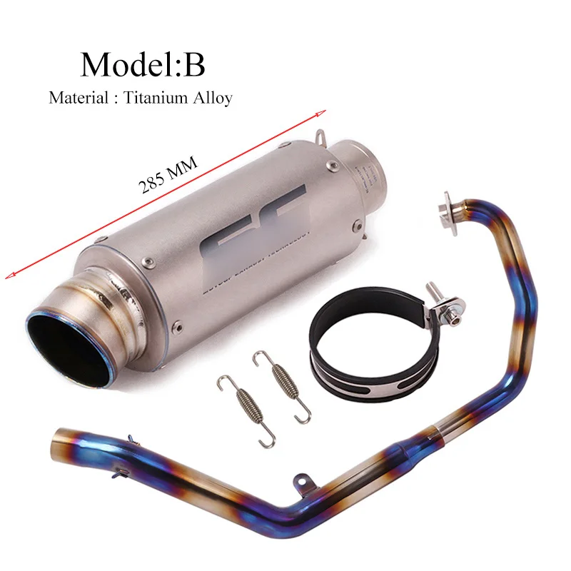 Motorcycle Exhaust Whole Set Pipe For Honda CB190R CB190F Slip On Exhaust Muffler Tube Header Front Link Pipe Titanium Alloy