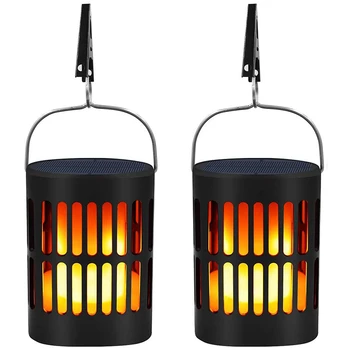 

2 Packs of Outdoor Solar Flame Hanging Lights Garden Lawn Decoration Courtyard Landscape Stigma Lamp Flame Lantern Decoration Li