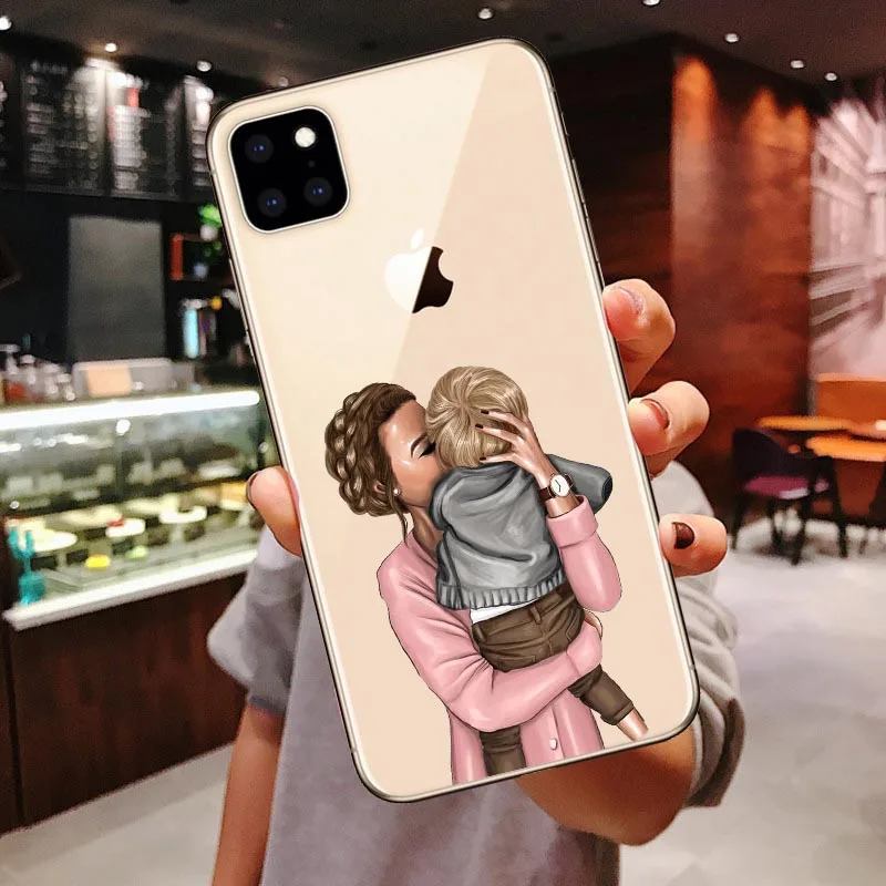 Модный силиконовый чехол для iPhone 6S, 7, 8 Plus, X, XS, Max, XR, Рождественская девочка, ТПУ чехол для iPhone 11 Pro Max