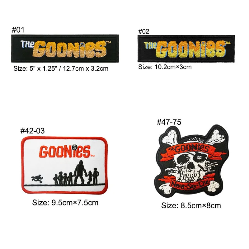 GOONIES Never Say Die многосерийный телефильм бейсболка Железная на нашивка на одежду аппликация для одежды эмблема Скрапбукинг аксессуары