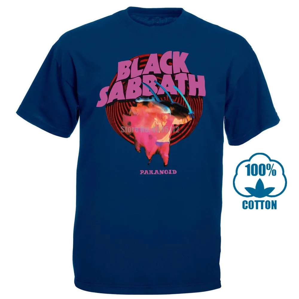 Тёмно-синий Black Sabbath Футболка Мужская Мастер реальности Оззи Осборн параноид '70 тяжелый металл Оззи Осборн Дио Повседневная футболка США Размер S 3Xl - Цвет: Тёмно-синий