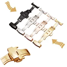 Автоматическая пряжка для браслета часов 10-24 мм из нержавеющей стали с двойным кликом Автоматическая пряжка для браслета часов 10-24 мм из нержавеющей стали с двойным кликом