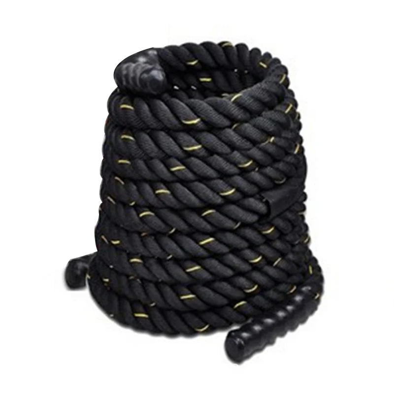Strong-Toyers/12 M/15 M Тяжелая черная волнистая веревка для тренировки физической силы тела Спортивная Фитнес-Тренировка HWC - Цвет: 1500x3.8cm