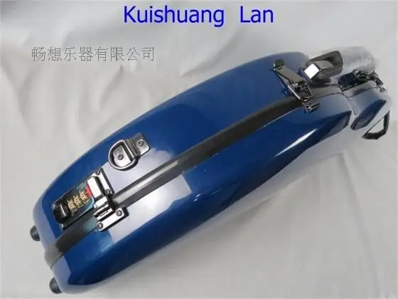 1pcs Rare model fiberglass blue colorl coded lock violin case 4/4