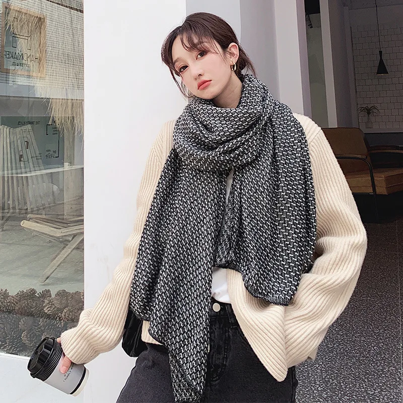 Новое поступление, Женские однотонные кашемировые шарфы, женский шарф из пашмины, накидка, шали и палантины, хиджаб, бандана, пончо