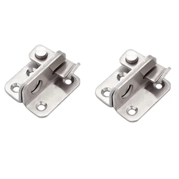 

2pcs/lot Small Size Simple Bolt Anti-theft Security Door Thick Stainless Steel Thicken Bolt Locker Lock Hasp
