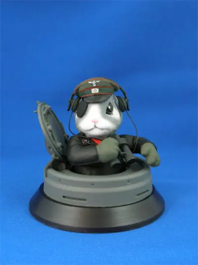 10 см Высота CAT SHIT ONE U-boat Commander Kawaii Кролик смолы бюст миниатюры моделирование Неокрашенный DIY сборка статические модели наборы
