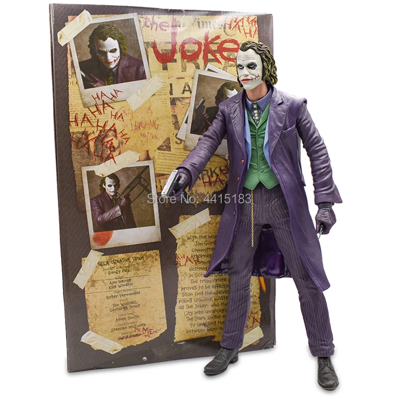 1" 45 см NECA Джокер катушка игрушки Фигурки ПВХ Коллекция Модель Куклы Горячая игрушка Рождественский подарок для детей
