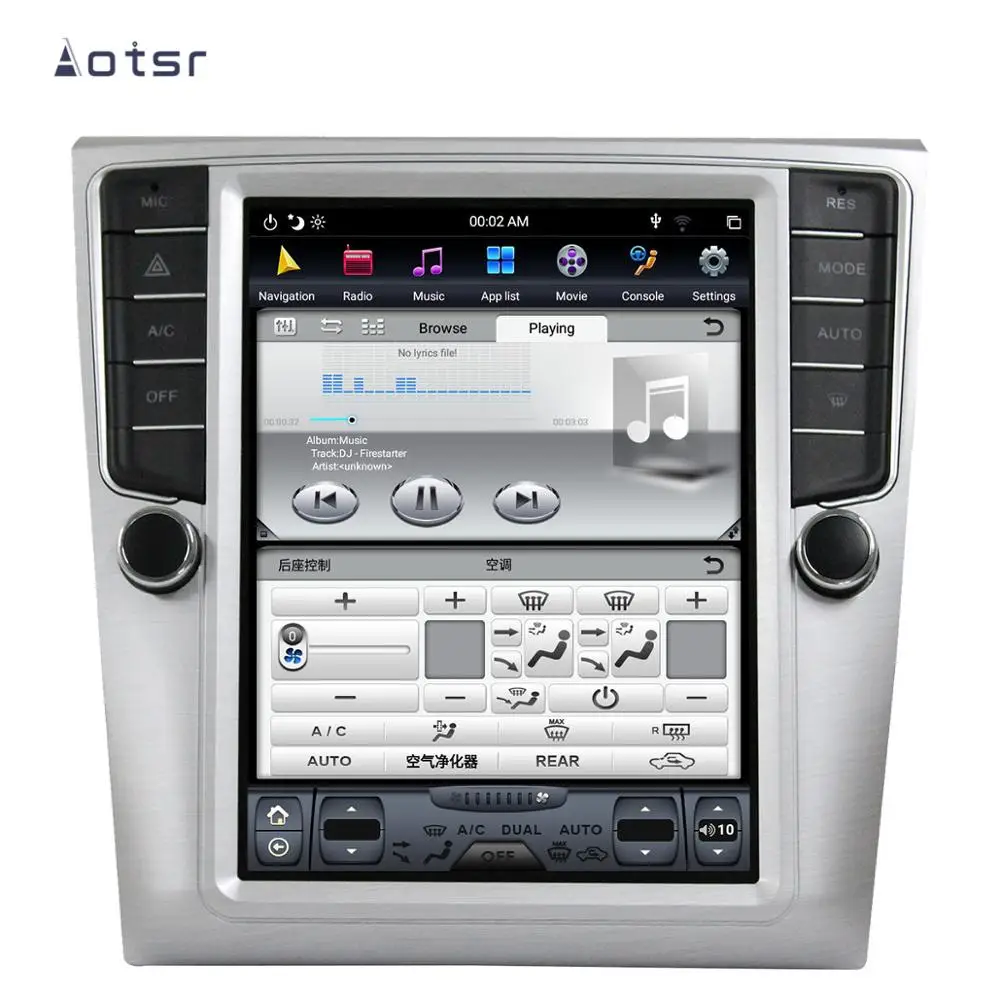 Cheap Aotsr Tesla 10.4“ Vertical screen Android 8.1 Car DVD Multimedia player GPS Navigation For Volkswagen Magotan CC 2012+ carplay 4