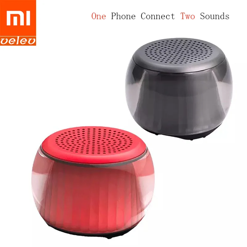 

New Xiaomi Mijia Velev TWS Bluetooth Speaker Lighting Portable Music Rhythm Surround Sound Colourful Lighting Mini Audio