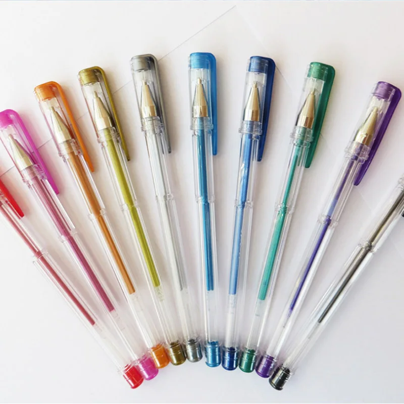 Color gel pen set stationery watercolor pen hook line pen hand pen student with colored pen candy color girl heart art supplies - Цвет: 30 color