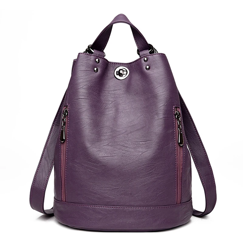 

New 2020 Fashion Women PU Leather Backpack High Quality Youth Backpacks for Teenage Girls Female School Shoulder Bag Backpack
