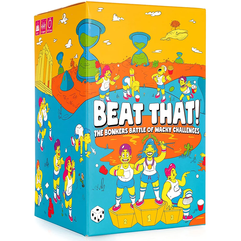 Beat That Game The Bonkers Battle of Wacky Challenges Family Party for Kids Adults Board Card Gift Toy Kid Table | Спорт и