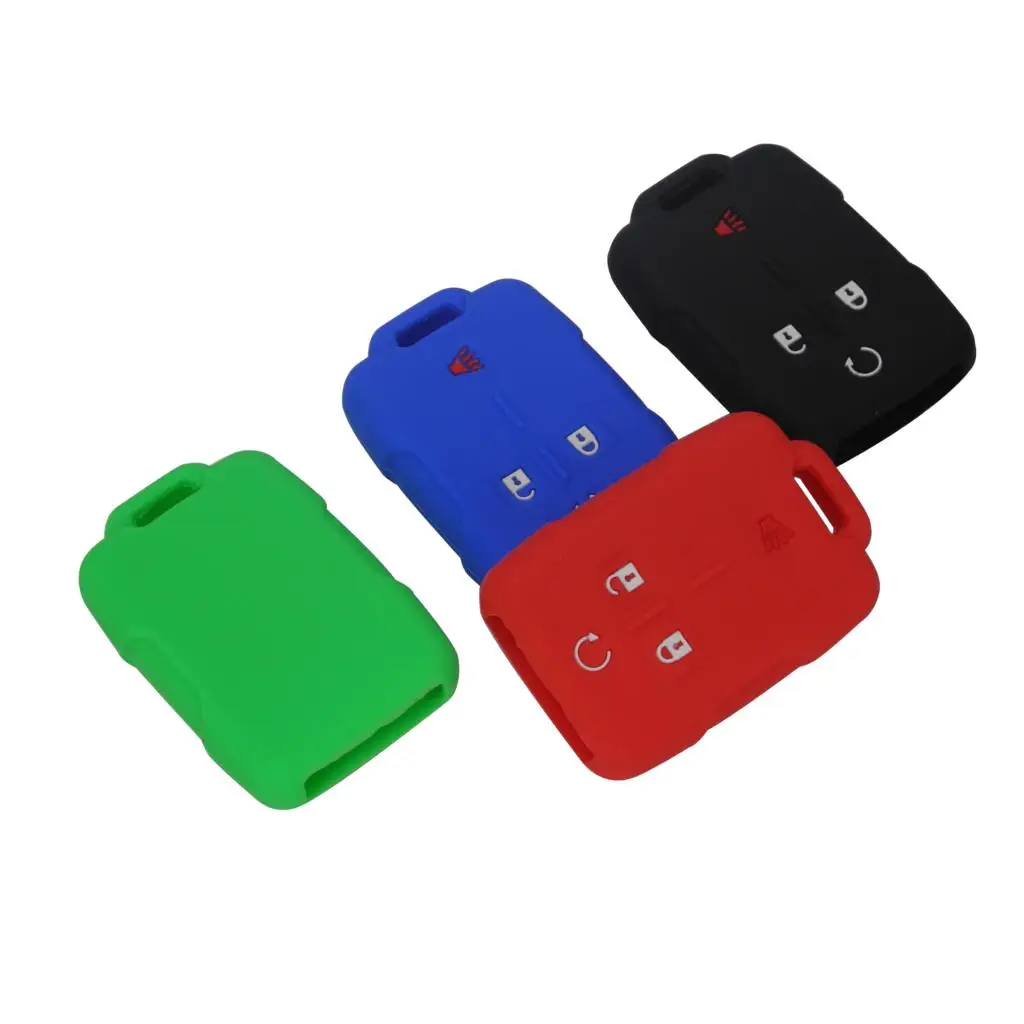 

Washable 4 Button Silicone Car Key Cover Case Protector for Chevrolet Colorado Silverado 1500 2500 3500 GMC Sierra Cadillac