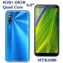 9C 4G RAM smartfonów 64G ROM pełny ekran czterordzeniowy telefon komórkowy z androidem 6.0 cal 13MP kamera HD Face ID odblokowany telefon komórkowy 2SIM