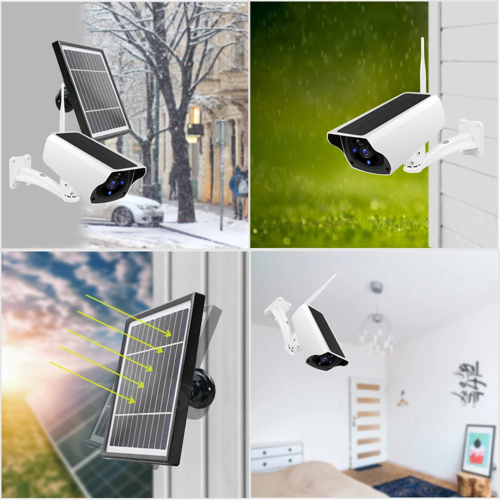 1080P HD Беспроводная Wi Fi камера с солнечной панелью наружная ip безопасности