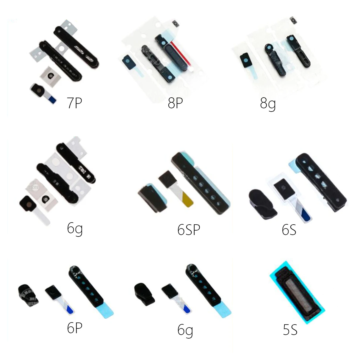 

1 Full Set of Bottom Mic Loud Speaker Mesh Anti Dust Adhesive Grill Rubber Gasket for iPhone X XR XS Max 7 7P 8 6 6S Plus 5 5s