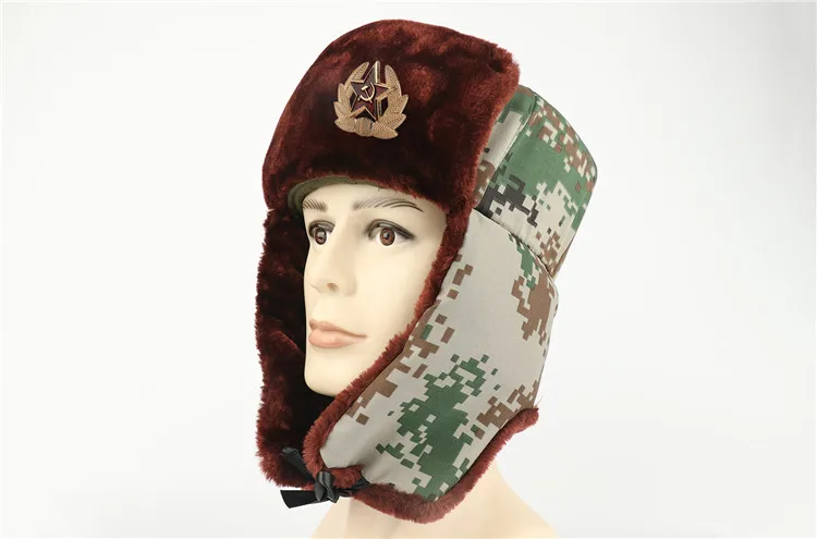 WZCX, советские военные значки, пилот, охотник, шапка, сохраняющая тепло, защита от холода, утолщенная ушанка, ушанка, снежные шапки