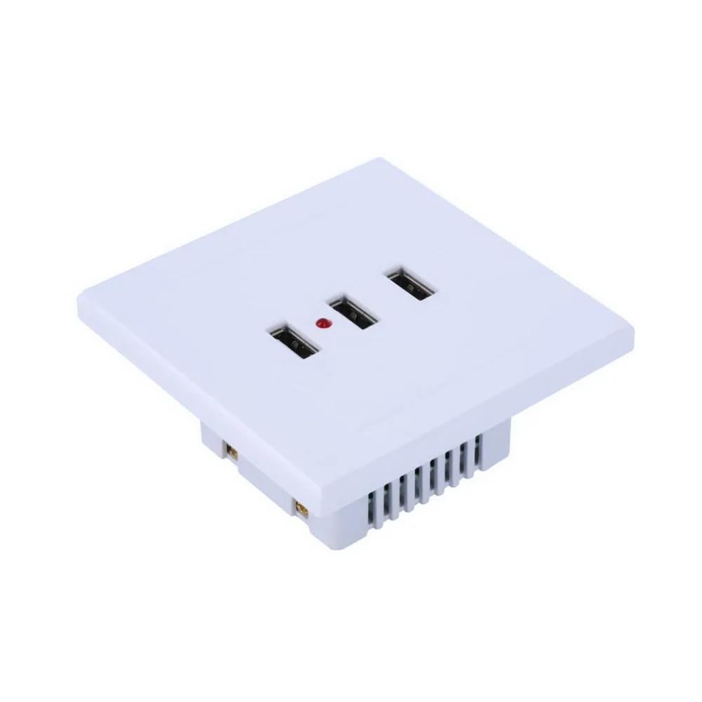 Главная полезная 3 Порты и разъёмы USB Смарт Мощность Зарядное устройство гнездо 220V 5V для сотового телефона PC