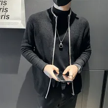 

High Quality Autumn/winter New Men Sweater Handsome Stand-up Collar Business Casual Men Classic Cardigan Jacket Jacket Men Wear