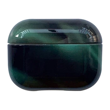 

For Apple Airpods Pro Aurora Green Marble Earphone Shell PC Case Cover for Airpod Pro 3 Hard Headphone Charging Box Protection