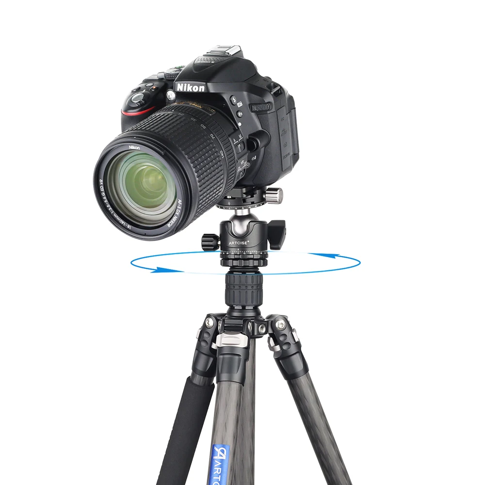 Cabeça do Tripé Bola de Vídeo Ballhead para Câmera Dupla Panorama Profissional Cabeça Montagem Perfil Baixo Placa Liberação Rápida Dslr Eb36r 720 ° - Image 3