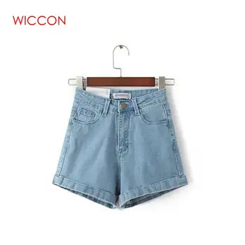 

Spring Summer New Women Euro Style High Waist Denim Shorts Stretch Casual Basic Jeans Shorts High Quality Shorts