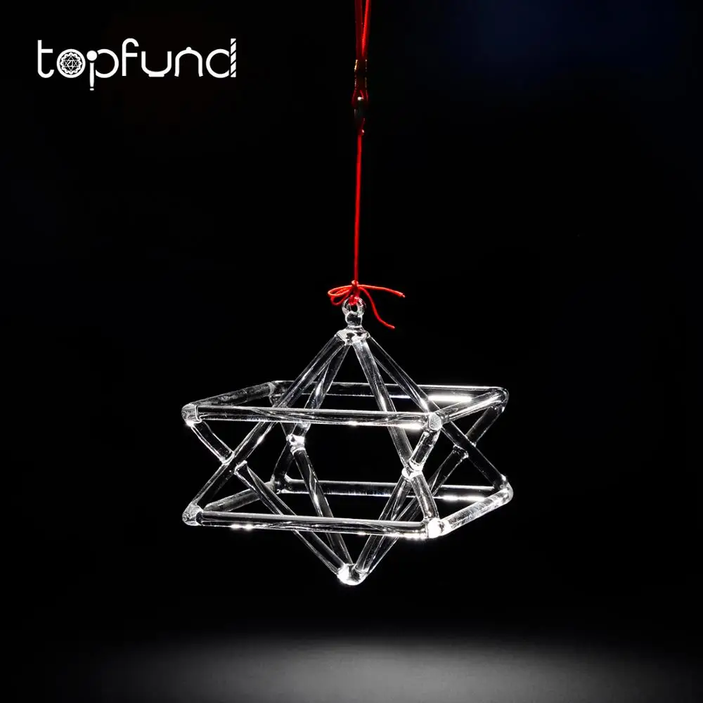 TOPFUND Исцеление музыкальный merkaba прозрачный кварцевый кристалл поющие пирамиды