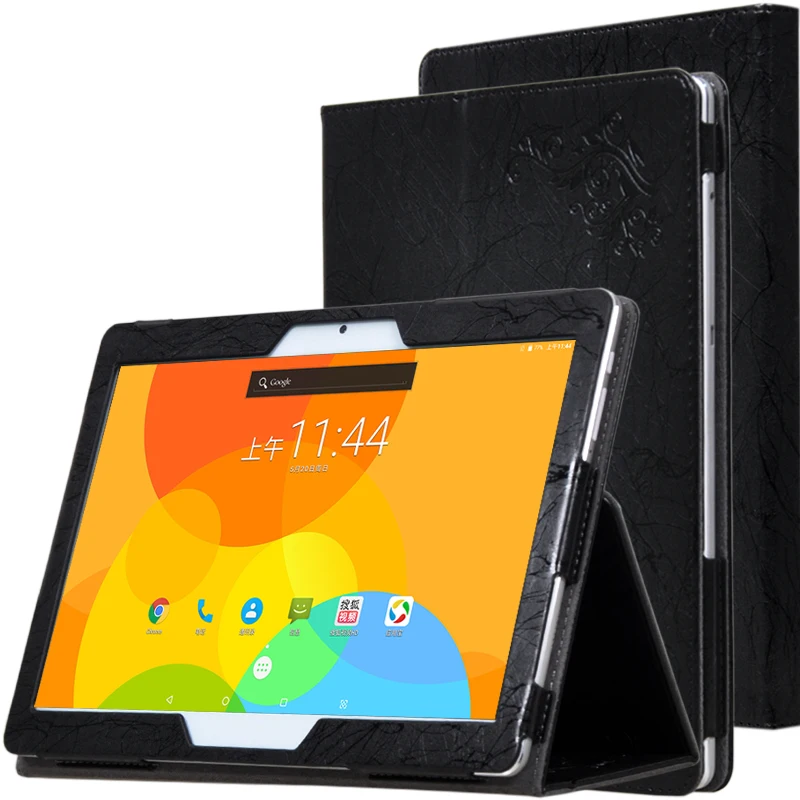 

For Teclast M30 Tablet Case Print PU Leather Folding Stand with Hand Holder Magnetic Cover for 10.1''Teclast M30 M4P8+Stylus Pe