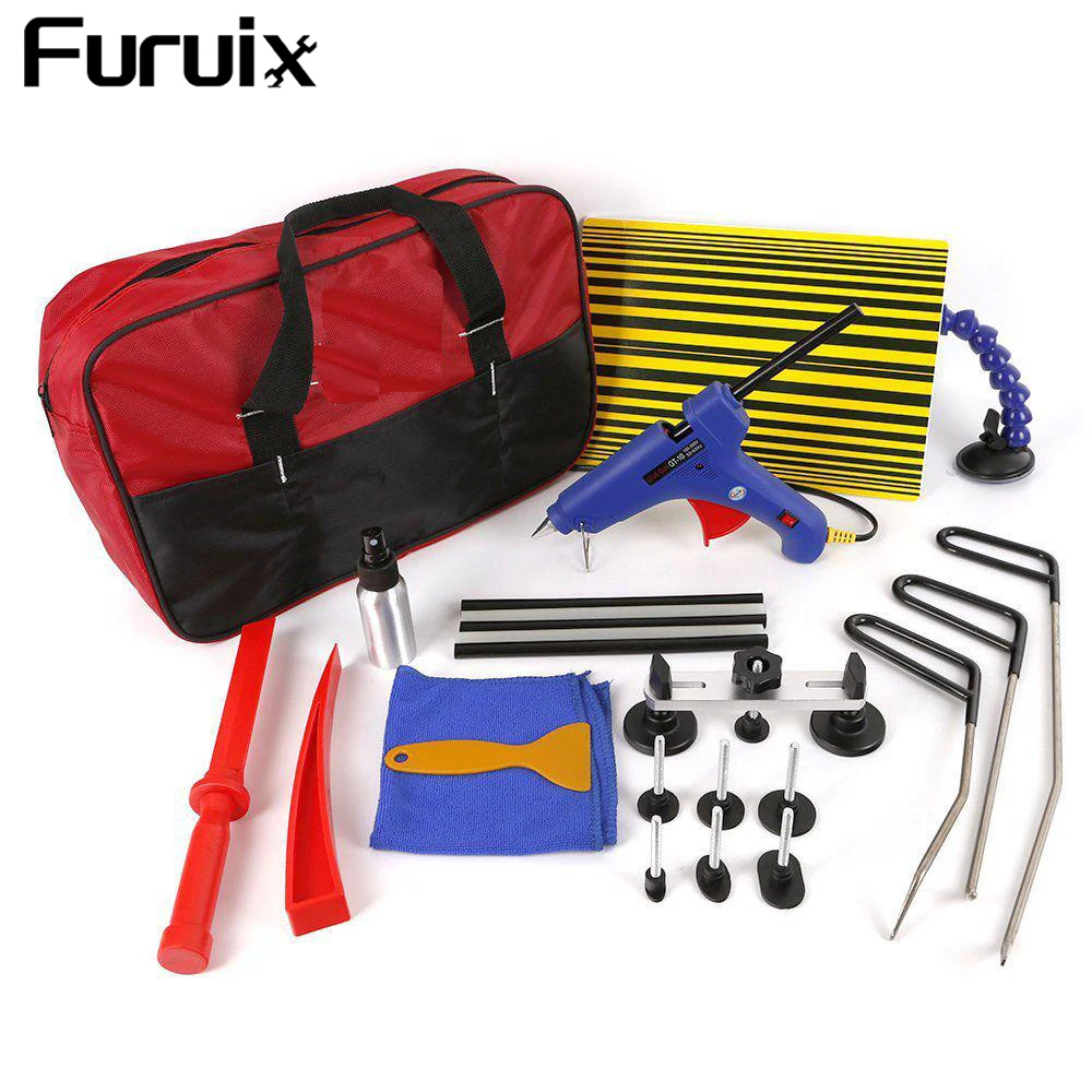

FURUIX Tool Lever Hook Car Crowbar Repair Tool Paint-free Dent Repair Tool Dent Removal Tool Set