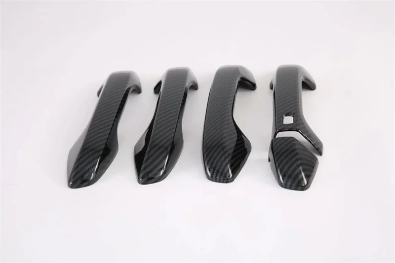 АБС-пластик хром из углеродного волокна автомобилей дверные ручки Крышка защитные чехлы планки для Kia Seltos авто-Стайлинг Аксессуары 8 шт./компл