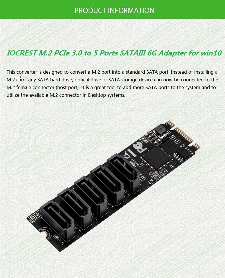 QINDIAN добавить на карты M.2/M2 адаптер SSD M2 SATA адаптер Жесткий диск M2 к SATA карта NGFF M.2 SATA адаптер 5 портов SATA3 Riser Card