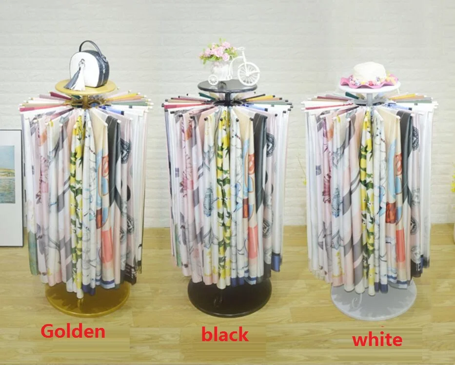 

Iron scarf shelf silk scarf display shelf floor type clothing store hanging cloth shawl display shelf round rotation