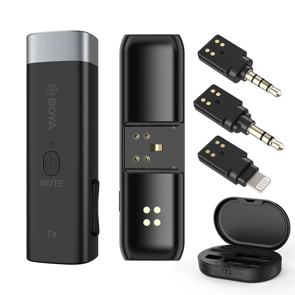BOYA BY-WM3 2.4G Wireless Mini Microphone for iPhone Lightning Android Type-C 3.5mm Smartphone DSLR Camera Desktop Laptop PC Mic
