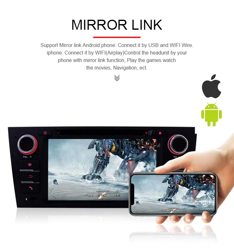 Clearance TOPBSNA Android 9.0 Car DVD Multimedia player For BMW/3 Series E90/E91/E92/E93 1 Din Car Radio Multimedia WIFI Stereo Headunit 7