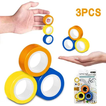 

New Round Magnetic Bracelet Ring Magnetic Bracelet Ring Decompression Toy Fidget Spinner Hobbies for Adults Decompression d0
