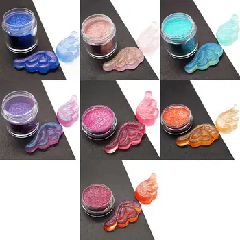 

7 Pcs/set Glitter Floating Powder DIY Handmade Crystal UV Glue Epoxy Mold Jewelry Making Accessories