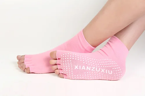 Женские нескользящие носки для йоги, носки для занятий спортом, колготки для танцев в европейском и американском стиле, OEM, на заказ