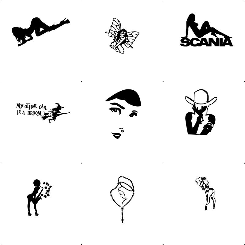 Мультяшная сексуальная леди наклейка s для автомобилей Виниловая Наклейка