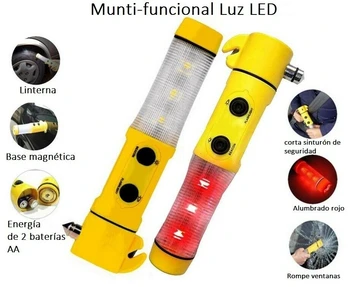 

Linterna LED Multiuso de emergencia martillo de parabrisas cortador de seguridad