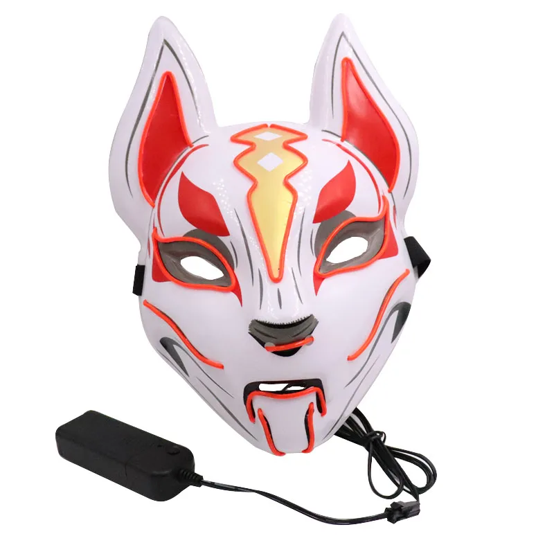 

Fox Full Face Neon Mask Light Led Mask Halloween Party Masque Masks Glow In The Dark Horror Mask Glowing Masker Purge