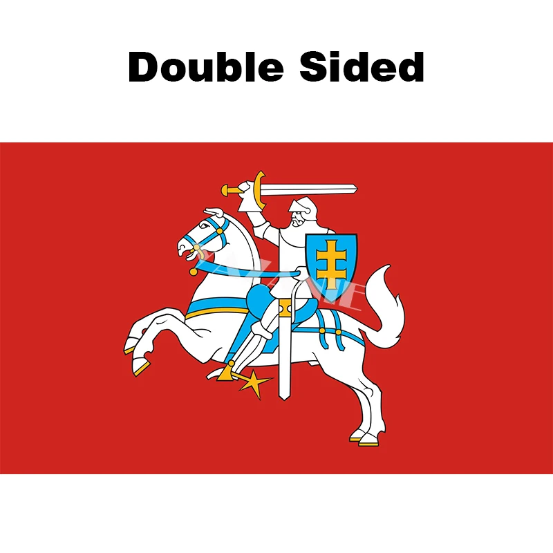 Double Sided YAZANIE любой размер флага Литовского национального литовского военно-морского знака литовского польско-литовского флага и баннеров - Цвет: Double Sided