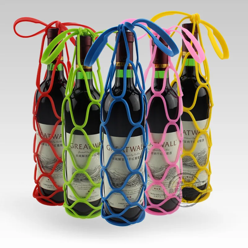 Currently Available Creative Soft Silicone Wine Mention Case Hand Bottle Protective Sleeve Mention Wine Bottle Bag Wine Bottle C