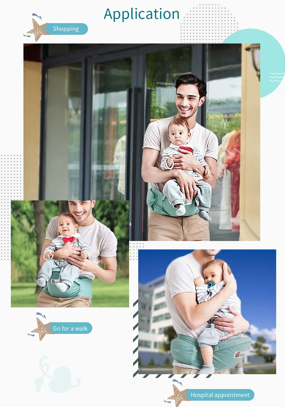  Baby Infant Hip Seat Toddler Waist Stool Carrier