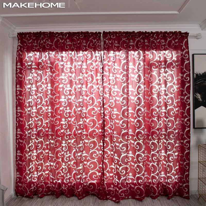 MAKEHOME Европейский стиль жаккардовые современные прозрачные Занавески для окна