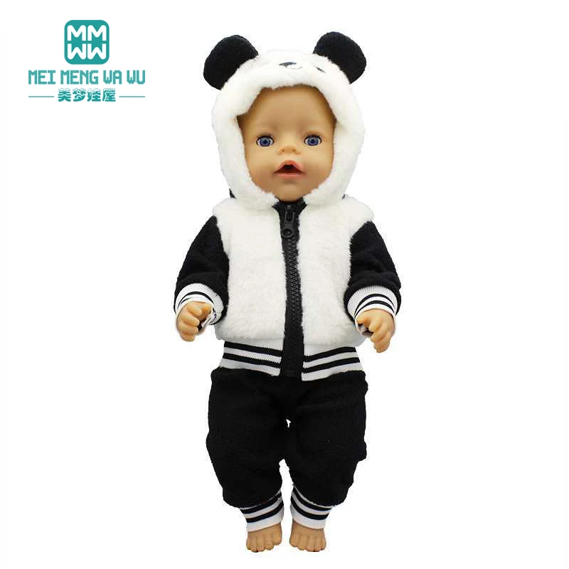 17" doll suits doll as baby born Clothes panda for Annabel etc 45cm 