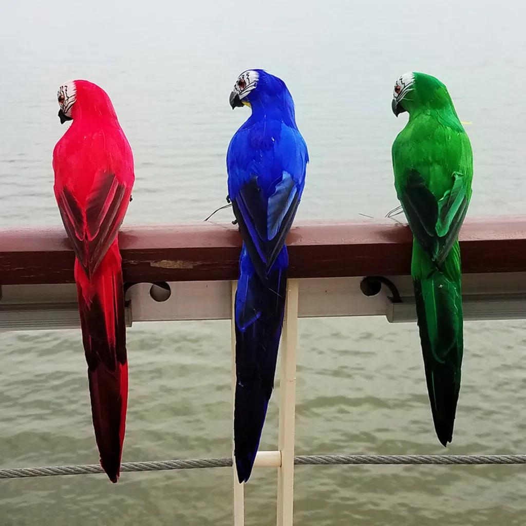 Красочные поддельные попугаи искусственная модель птицы Открытый Дом Сад газон дерево декор ремесло птица для украшения дома
