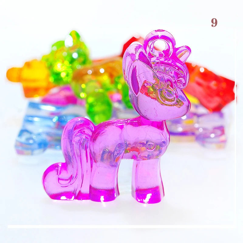 NO9 UNICORN Детская развивающая игрушка для раннего обучения, прозрачная Хрустальная игрушка цвета радуги, обучающая математическая игрушка для подсчета, сортировка - Цвет: NO9 UNICORN