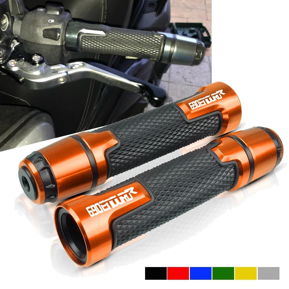 Для KTM 690 EnduRo R 22 мм 7/8 ''CNC алюминиевый резиновый мотоцикл противоскользящая ручка ручки руля