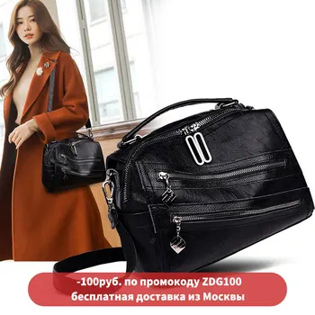 

ZDG handbags women pu leather shoulder bag black 2020 zip pocket bag for women ladies tote bag purses women